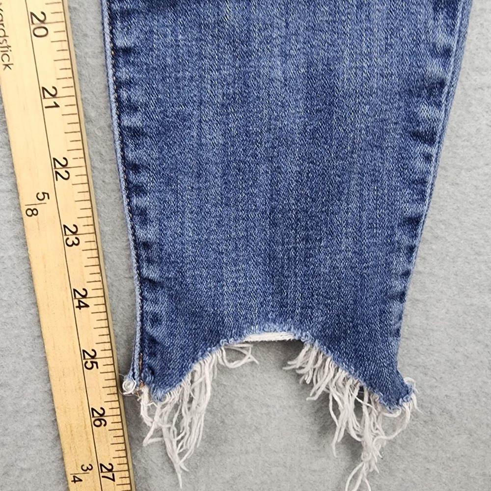 Lucky Brand Mid Rise Skinny Ava Ankle Jeans Womens 0/25 Blue Raw Hem Stretch - Picture 11 of 15